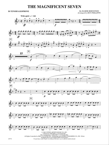 The Magnificent Seven: B-flat Tenor Saxophone