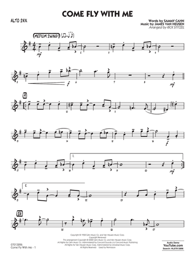 Come Fly With Me (arr. Rick Stitzel) - Alto Sax