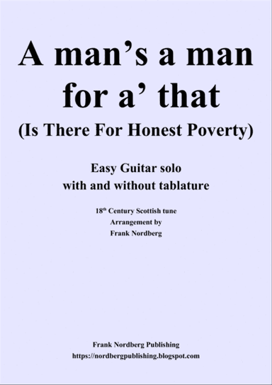 A Man's a Man for A' That (easy guitar - with and without tablature)