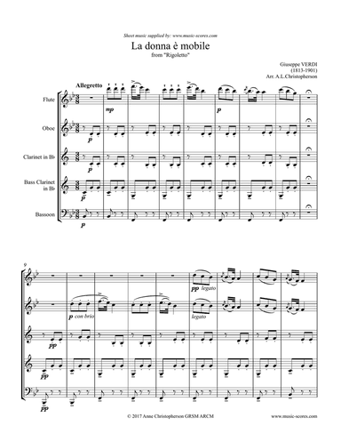 La Donna e Mobile - Wind Quintet