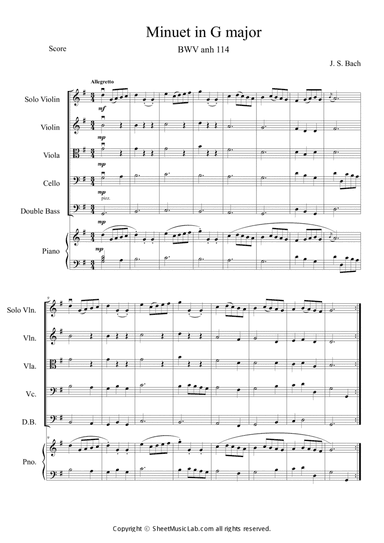 Minuet in G Major BWV anh 114