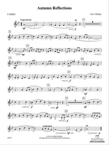 Autumn Reflections: 1st F Horn