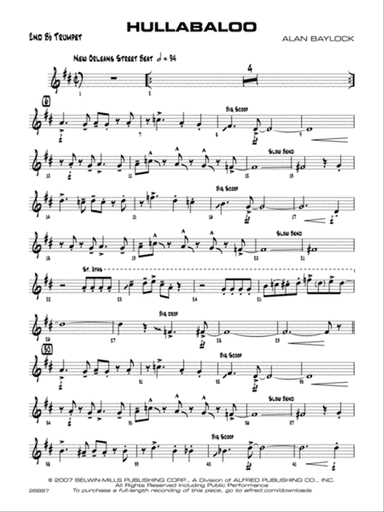 Hullabaloo: 2nd B-flat Trumpet