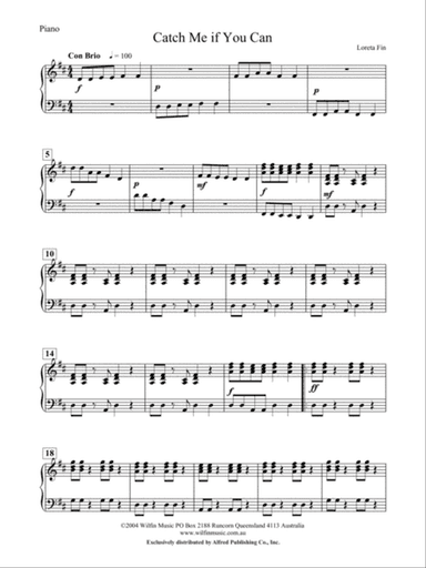 Catch Me If You Can: Piano Accompaniment