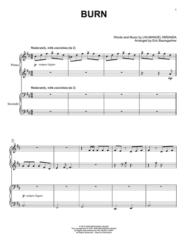 Burn (from Hamilton) (arr. Eric Baumgartner)