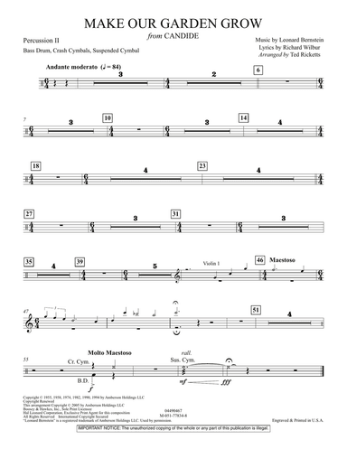 Make Our Garden Grow (from Candide) - Percussion 2