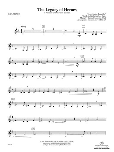 The Legacy of Heroes: 1st B-flat Clarinet