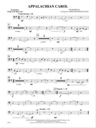 Appalachian Carol: (wp) E-flat Tuba B.C.