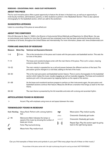 Rebound: Bass Clef Educational Pack