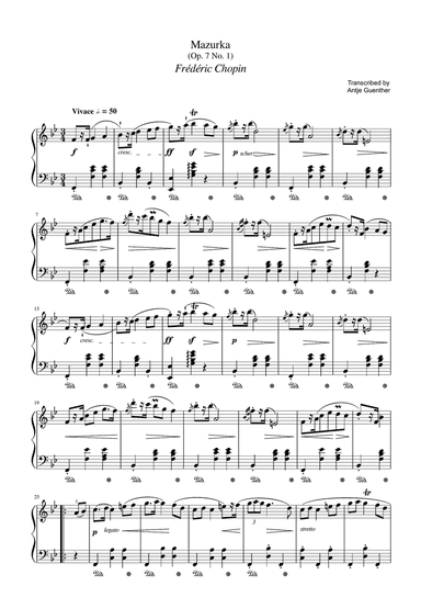 Mazurka Op. 7 No. 1