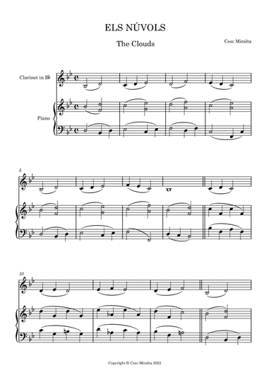 ELS NÚVOLS Cl & Pno