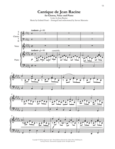 Cantique de Jean Racine (arr. Steven Mercurio)