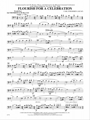 Flourish for a Celebration: (wp) 2nd B-flat Trombone B.C.