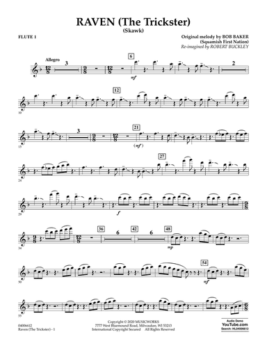 Raven (The Trickster) (arr. Robert Buckley) - Flute 1