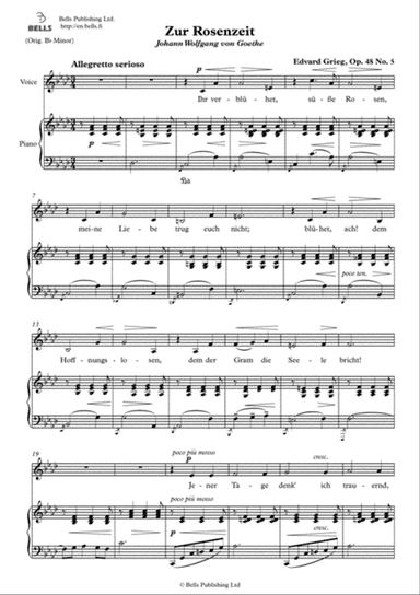 Zur Rosenzeit, Op. 48 No. 5 (F minor)