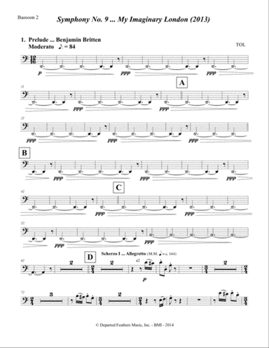 Symphony No. 9 ... My Imaginary London (2013-14) Bassoon part 2