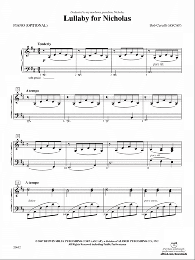 Lullaby for Nicholas: Piano Accompaniment