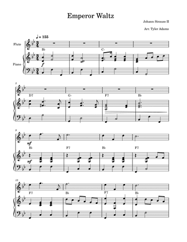 Emperor Waltz (Flute Solo and Piano)