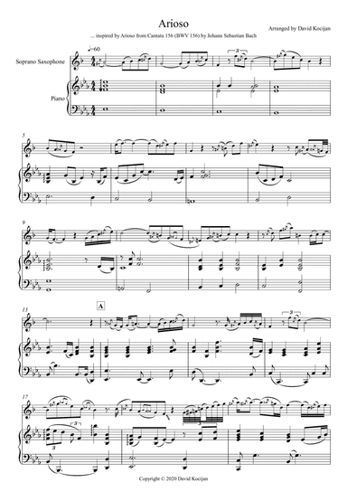 Arioso (soprano sax & piano)