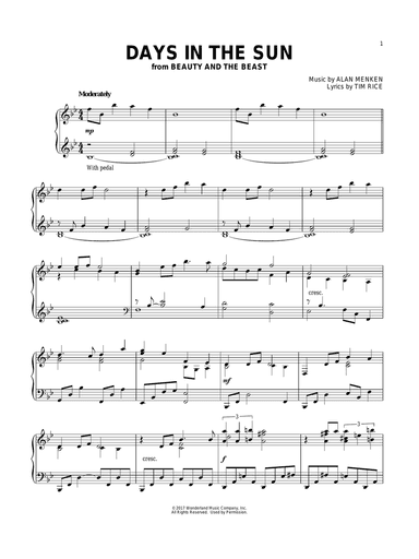 Days In The Sun (from Beauty And The Beast)