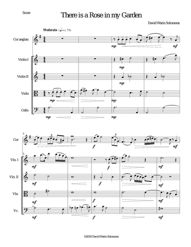There is a Rose in my Garden for cor anglais and strings
