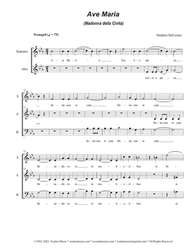 Ave Maria (Madonna della Civita) (Vocal Trio - (SAB)