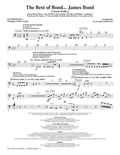 The Best Of Bond... James Bond (Choral Medley) - Synthesizer I