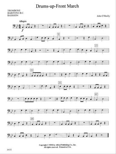 Drums-up-Front March: 1st Trombone