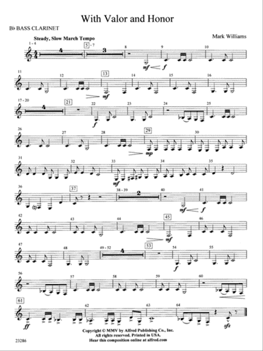 With Valor and Honor: B-flat Bass Clarinet
