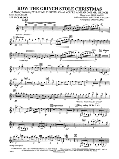 How the Grinch Stole Christmas: 1st B-flat Clarinet