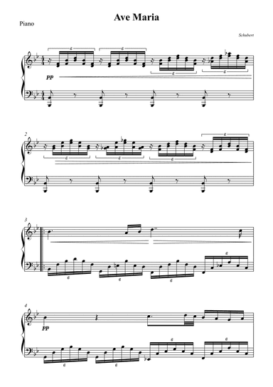 Ave Maria For Piano
