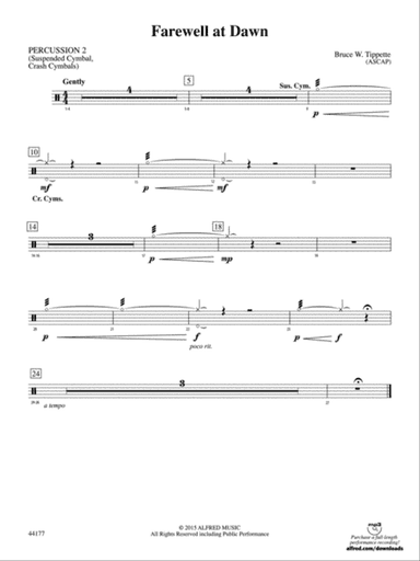 Farewell at Dawn: 2nd Percussion