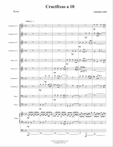 Crucifixus a 10 for Double Brass Quintet & Organ