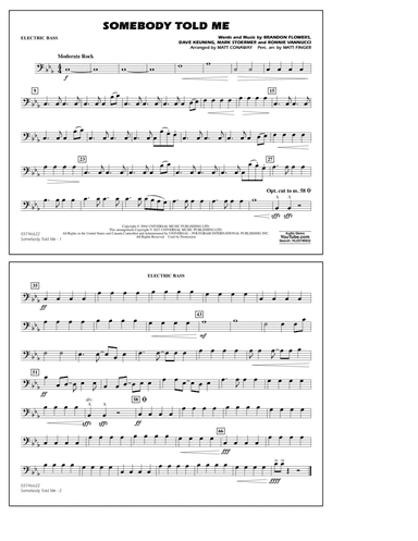 Somebody Told Me (arr. Conaway & Fingers) - Electric Bass