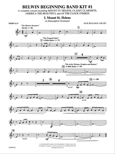 Belwin Beginning Band Kit #1: 1st F Horn