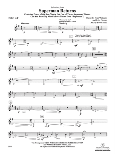 Superman Returns: 1st F Horn