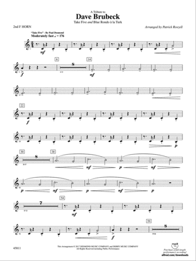 A Tribute to Dave Brubeck: 2nd F Horn