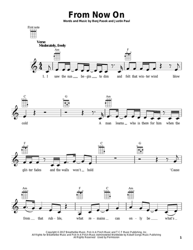 From Now On (from The Greatest Showman)