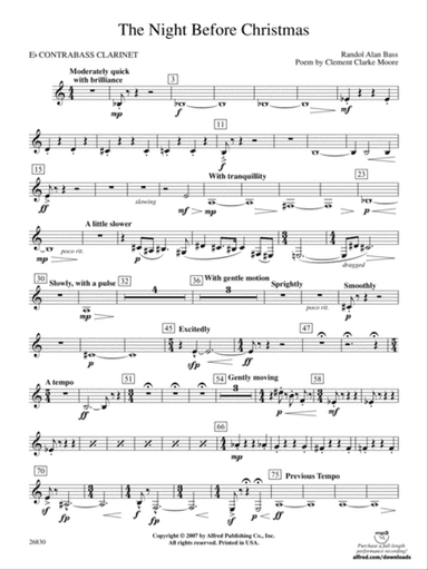 The Night Before Christmas: E-flat Contrabass Clarinet