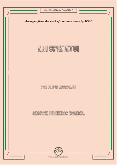 Handel-Ah! Spietato!,for Flute and Piano