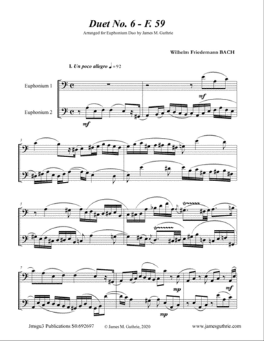 WF Bach: Duet No. 6 for Euphonium Duo