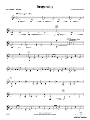 Dragonship: B-flat Bass Clarinet