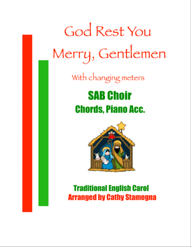 God Rest You Merry, Gentlemen (SAB Choir, Chords, Piano Acc.)