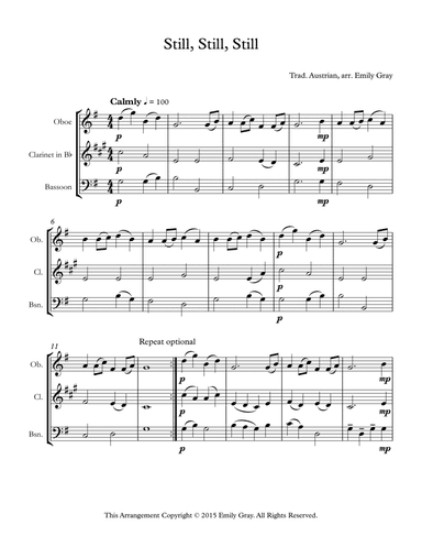 Still, Still, Still (Woodwind Trio)