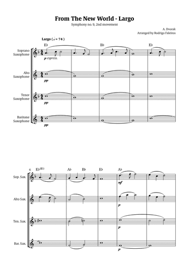 Largo (2nd movement of the Symphony no. 9 'From The New World')