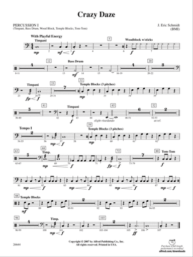 Crazy Daze: 1st Percussion