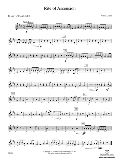 Rite of Ascension: (wp) E-flat Alto Clarinet