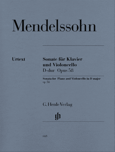 Sonata for Piano and Violoncello D Major Op. 58
