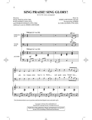 Sing Praise! Sing Glory!
