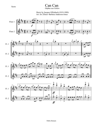 Can Can (Flute Duet)